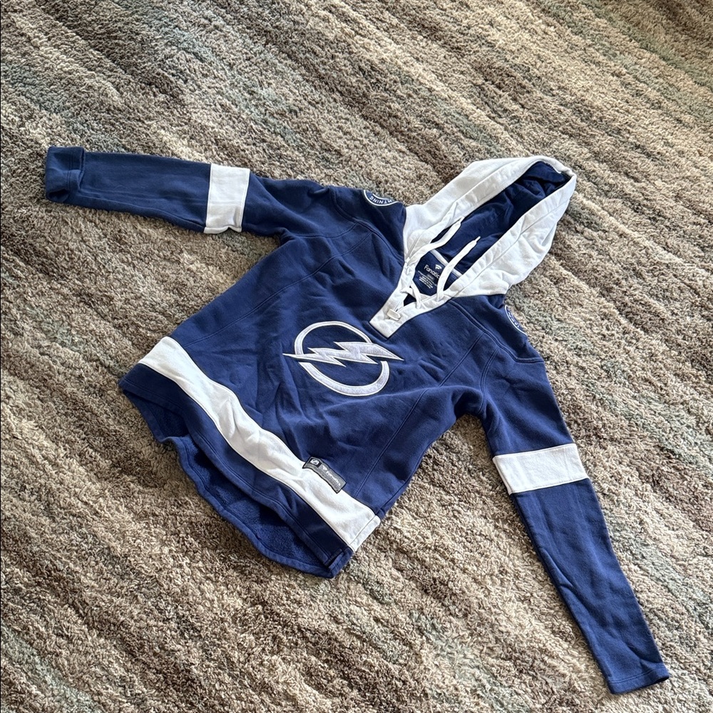 Kids Navy and White Rashguard Hoodie